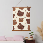 Grappig beer hangend wandkleed (Slaapkamer)