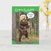 Grappig Beer in de Bossen met de nachtkaak Kaart (Gele Bloem)