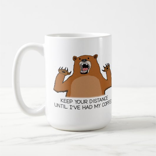 Grappig Beer is woest voor koffie Koffiemok (Links)