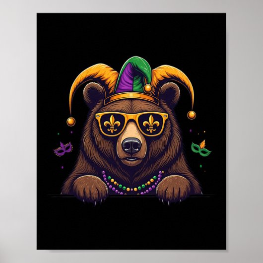 Grappig Beer Mardi Gras Festival Carnaval Vrouwen  Poster (Voorkant)