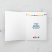 Grappig Beer met een kroon Happy Birthday Kaart (Binnen)