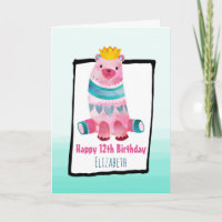 Grappig Beer met een kroon Happy Birthday