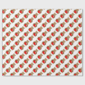 Grappig beer met hart cadeaupapier (Vlak)