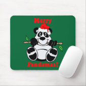 Grappig Beer met Kerstmis Panda Muismat (Met muis)