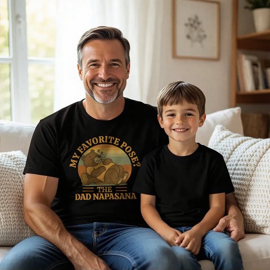 Grappig Beer Papa Napasana Yoga T-shirt