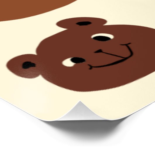 Grappig beer perfect poster (Hoek)