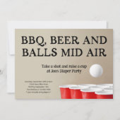 Grappig Beer Pong BBQ Luierfeest Kaart (Voorkant)