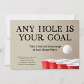 Grappig Beer Pong Luier Feestje Kaart (Voorkant)