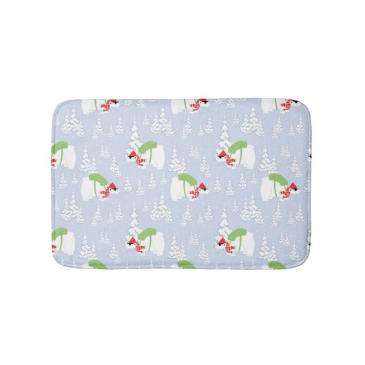 grappig beer santa badmat (Voorkant)