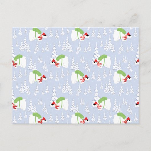 grappig beer santa briefkaart (Voorkant)
