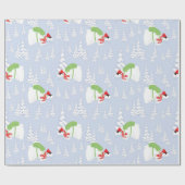 grappig beer santa cadeaupapier (Vlak)