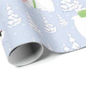 grappig beer santa cadeaupapier (Rol Hoek)