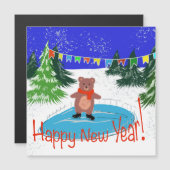 Grappig beer schaatsen (Voorkant / Achterkant)