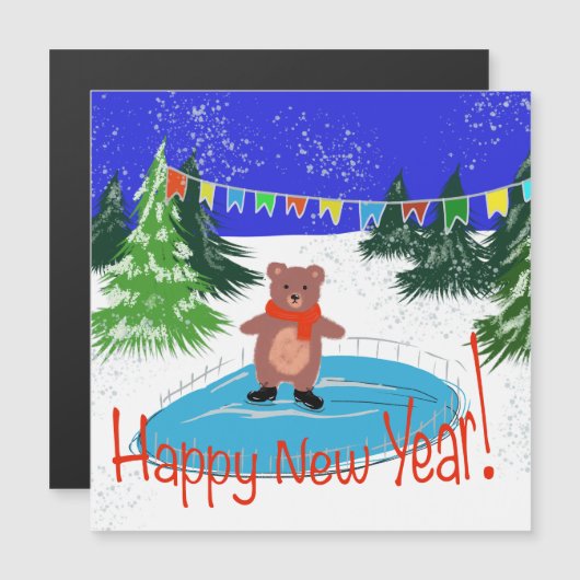 Grappig beer schaatsen (Voorkant / Achterkant)