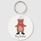 Grappig beer schaatsen sleutelhanger (Voorkant)