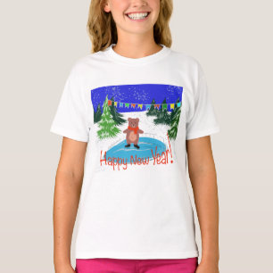 Grappig beer schaatsen t-shirt