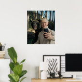 Grappig Beer Selfie Custom Foto Wall Art Poster (Thuiskantoor)