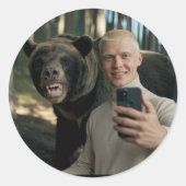 Grappig Beer Selfie Custom Sticker – Trending Now (Voorkant)