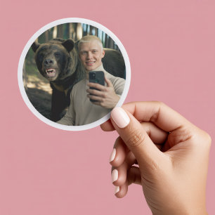 Grappig Beer Selfie Custom Sticker – Trending Now