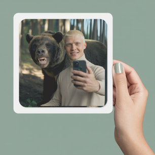 Grappig Beer Selfie Custom Sticker – Trending Now