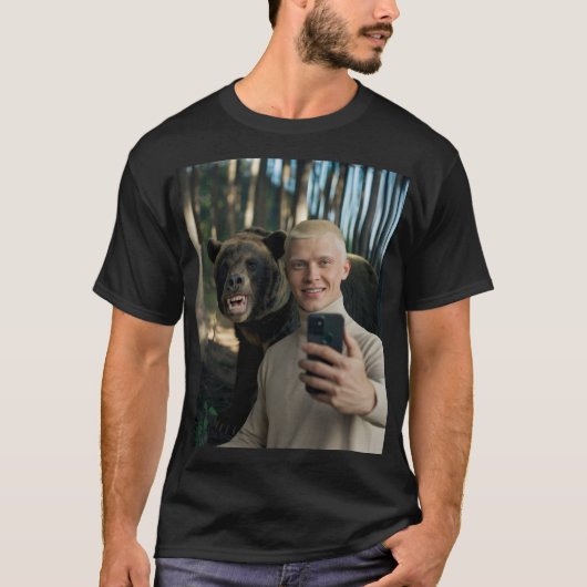 Grappig Beer Selfie Custom T-shirt – Trending Now (Voorkant)