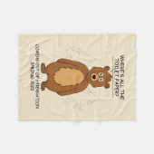 Grappig Beer uit de Hibernatie-Cartoon Fleece Deken (Voorkant (Horizontaal))