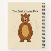 Grappig Beer uit de Hibernatie-Cartoon Notitieboek (Achterkant)