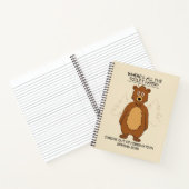 Grappig Beer uit de Hibernatie-Cartoon Notitieboek (Binnen)