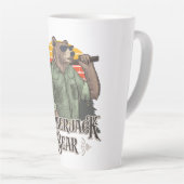 Grappig beer verkleed als houthakker latte mok (Rechterhoek)