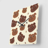 Grappig beer vierkante klok (Hoek)