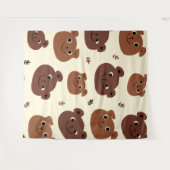 Grappig beer wandkleed (Voorkant (horizontaal))