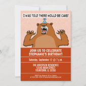 Grappig Beer wil verjaardagsfeestje Kaart (Voorkant)