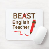 Grappig Beest of Beste Engelse Leraar Muismat (Met muis)