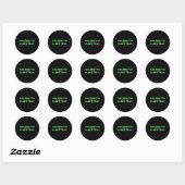 Grappig begeren ronde sticker (Vel)