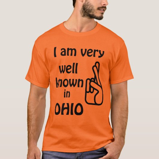 Grappig, bekend in Ohio Raglan T-shirt (Voorkant)