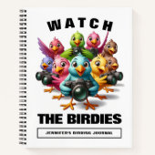 Grappig Bekijk de Birdies Shutterbugs Vogels Notitieboek (Voorkant)
