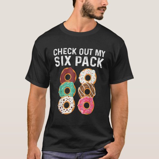 Grappig Bekijk mijn donuts abs t Shirt (Voorkant)