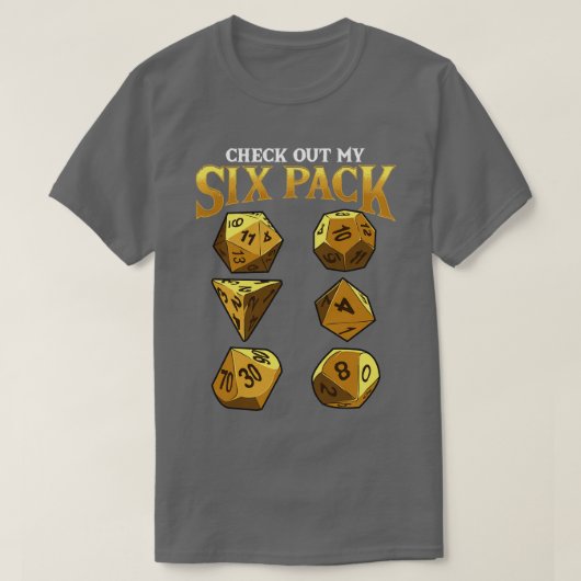 Grappig Bekijk mijn Six Pack Dice Pun 1 T-shirt (Design voorkant)