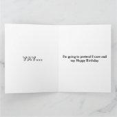 Grappig Beledigen Sarcastische Kat Verjaardag Kaar Kaart (Binnen)