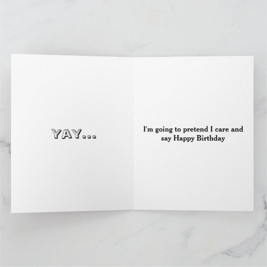 Grappig Beledigen Sarcastische Kat Verjaardag Kaar Kaart (Binnen)