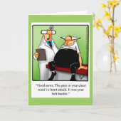 Grappig "Belt Bucke" Get Well Wenskaart Kaart (Gele Bloem)