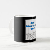 Grappig ben ik afleiden u stick Man ontwerp Koffiemok (Voorkant links)