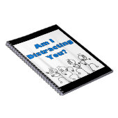 Grappig ben ik afleiden u stick Man ontwerp Notitieboek (Rechterzijde)