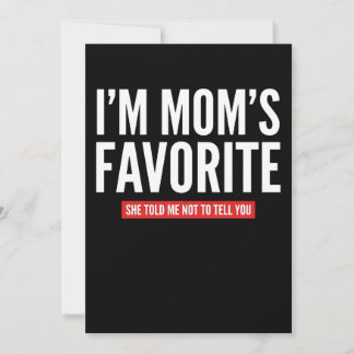 grappig ben ik de favoriete zoon/dochter van mama  feestdagenkaart