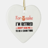 Grappig ben ik teruggetrokken design keramisch ornament (Rechts)