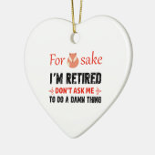 Grappig ben ik teruggetrokken design keramisch ornament (Links)