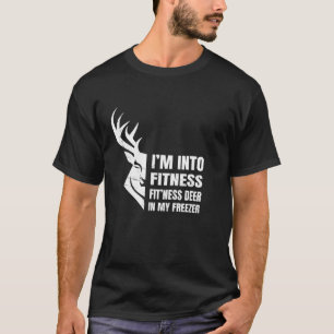 Grappig ben ik van fitness herten in mijn vriezer t-shirt