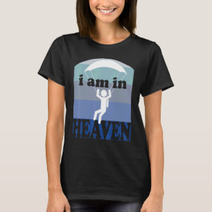 Grappig ben in de hemel retro parachutist parachut t-shirt