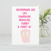 Grappig, ben je mijn Bridesmaid? Ontwerpkaart Kaart (Staand voorkant)