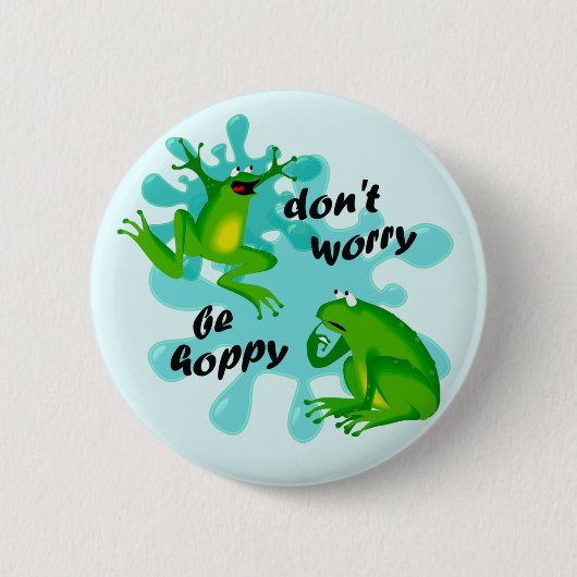 Grappig ben niet bang om hoppy Frog Button te zijn (Voorkant)